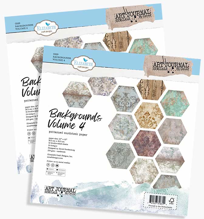 Elizabeth Craft Designs - Backgrounds Volume #4 DOUBLE Pack (2 x 12 x 12 Paper Pad) (Hello you)