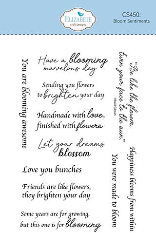 Elizabeth Craft Designs - Bloom Sentiments Stamp Set (Beautiful Blooms)