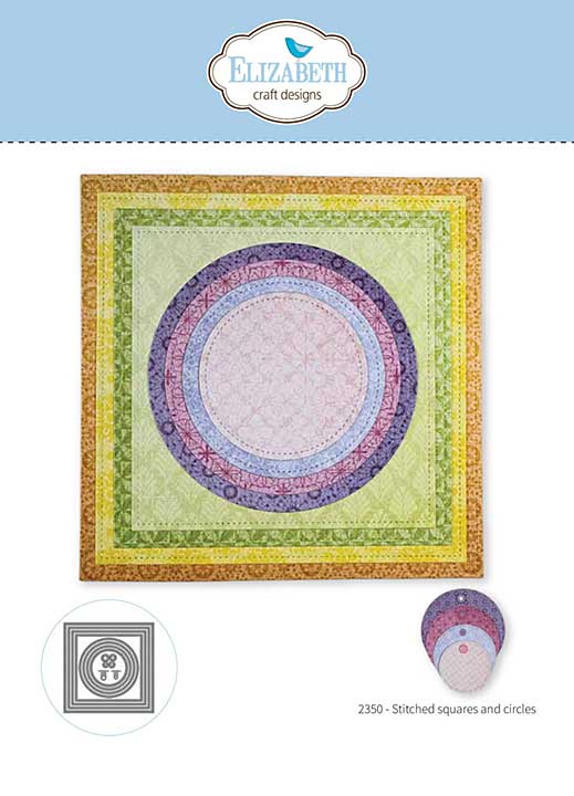 Elizabeth Craft Designs - Stitched squares and circles  Cutting Dies (Beautiful Blooms)