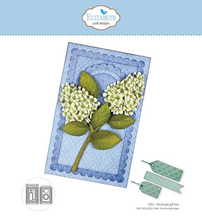 Elizabeth Craft Designs - Rectangle gift box Cutting Dies (Beautiful Blooms)