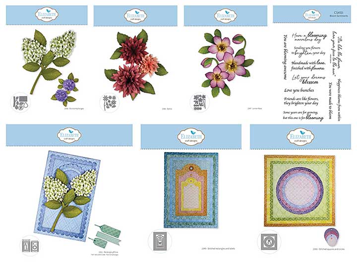 Elizabeth Craft Designs - Beautiful Blooms - Stamp and Die Collection