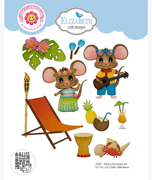 Elizabeth Craft Aloha Mice Accessories Die Set (Destination Fun)