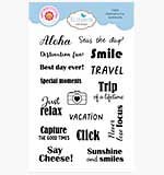 Elizabeth Craft Sentiments Stamp Set (Destination Fun)
