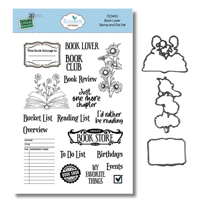 Elizabeth Craft Designs - Book Lover Stamp and Die Set Stamp & Die Set (Rest & Relaxation)