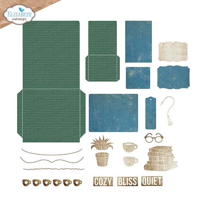 Elizabeth Craft Designs - Library Pockets & Accessories Cutting Dies (Rest & Relaxation)