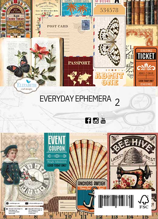 Elizabeth Craft Designs - Everyday Ephemera #2 Paper Pad (Rest & Relaxation)