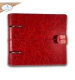 Elizabeth Craft Designs - Memory Binder Square Page - Festive Red Embossed