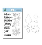 Elizabeth Craft Designs - Seasonal Words & Leaves Stamp and Die Set