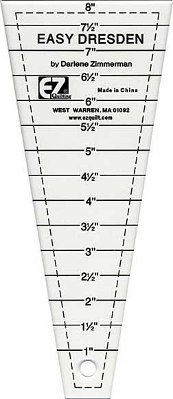 SO: EZ Quilting - Easy Dresden Quilting Ruler - 1 To 7.5