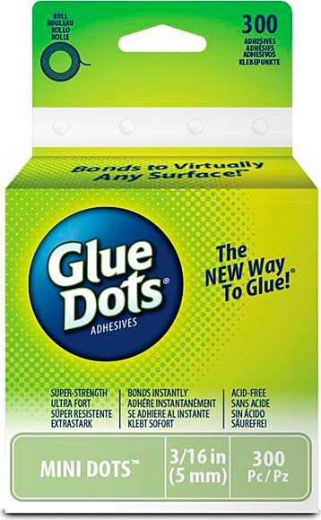 Glue Dots .1875 Mini Dot Roll - 300 Clear Dots