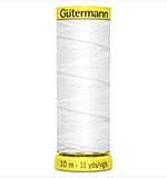 Gutermann - Elastic Sewing Thread, White (10m)
