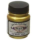 SO: Jacquard Lumiere Metallic Acrylic Paint - Bright Gold (2.25oz)