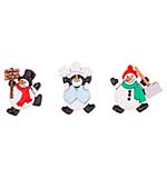 SO: Jesse James Dress It Up Buttons - Holiday Embellishments - Roly Poly Snowmen (3 pc)
