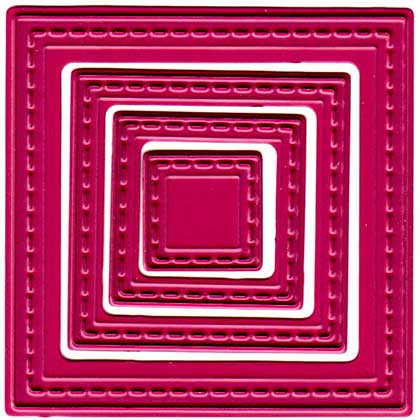 Joy! Crafts Cut and Emboss Die - Small Nested Squares, Up To 1.875