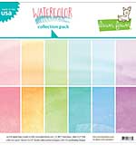 SO: Lawn Fawn Watercolor Wishes -12x12 Double-Sided Paper Pack 12pk (6 Designs, 2 Each)