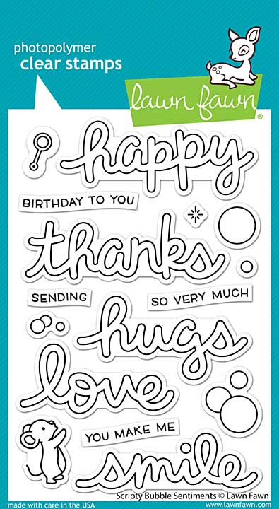 SO: Lawn Fawn Clear Stamps 4X6 - Scripty Bubble Sentiments