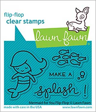 SO: Lawn Fawn Clear Stamps - Mermaid For You Flip-Flop (3x2)