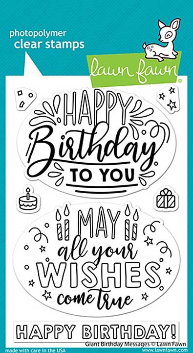 Lawn Fawn Clear Stamps - Giant Birthday Messages (4x6)