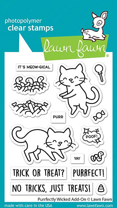 SO: Lawn Fawn Clear Stamps - Purrfectly Wicked Add-On (3x4)