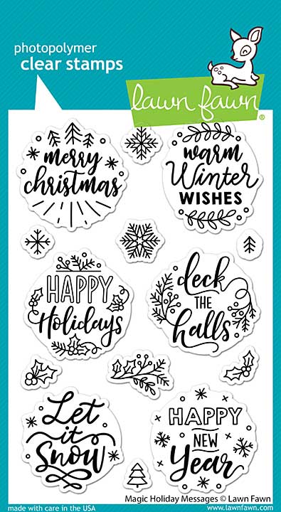 SO: Lawn Fawn Clear Stamps - Magic Holiday Messages (4x6)