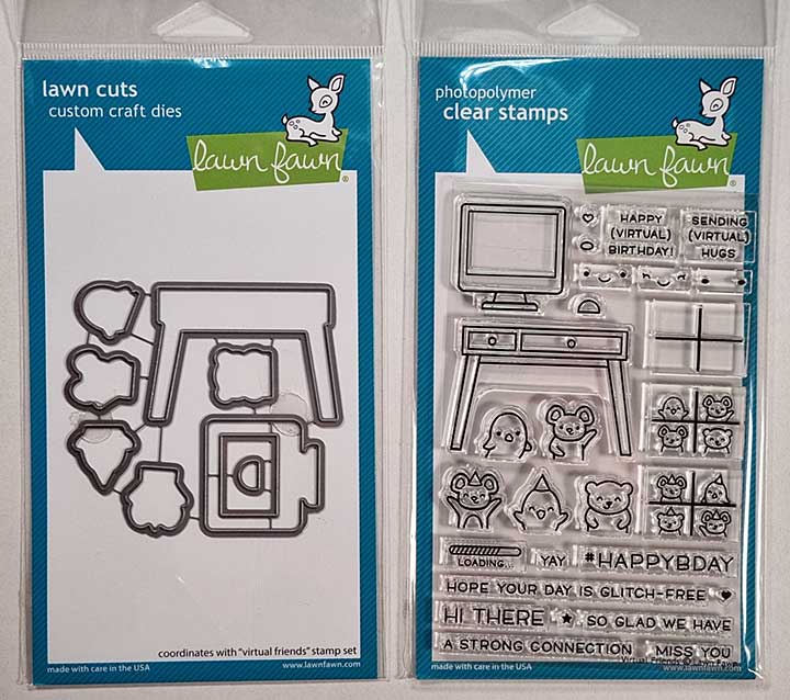 Lawn Fawn Combos - Virtual Friends (Stamp and Die Set)
