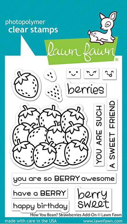 SO: Lawn Fawn Clear Stamps 3X4 - How You Bean Strawberries Add-On