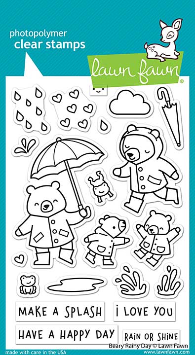 SO: Lawn Fawn Clear Stamps 4X6 - Beary Rainy Day