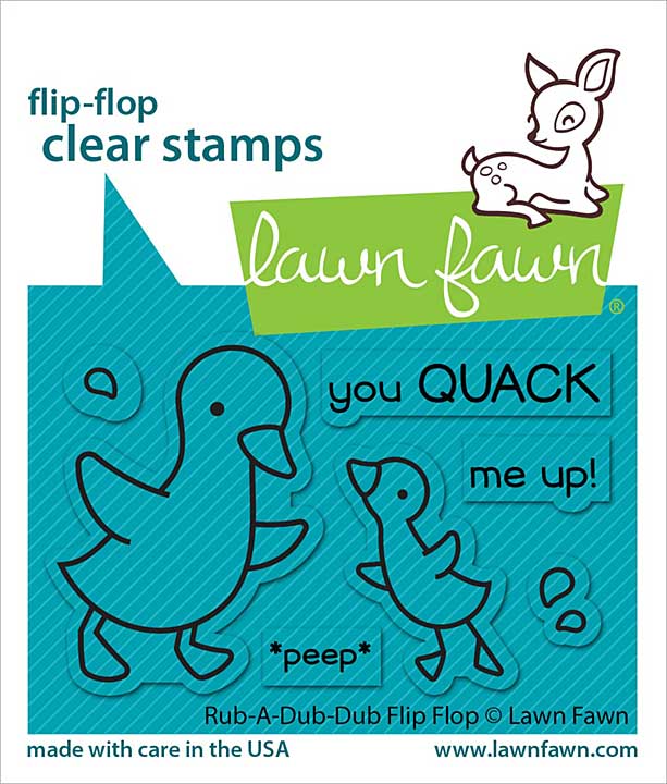 SO: Lawn Fawn Clear Stamps 3X2 - Rub-A-Dub-Dub Flip-Flop