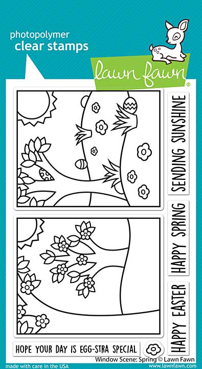 SO: Lawn Fawn Clear Stamps 4X6 - Window Scene Spring