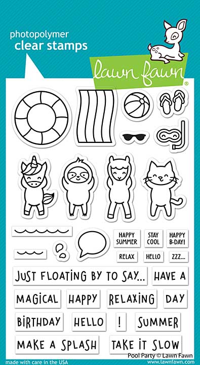 SO: Lawn Fawn Clear Stamps 4X6 - Pool Party