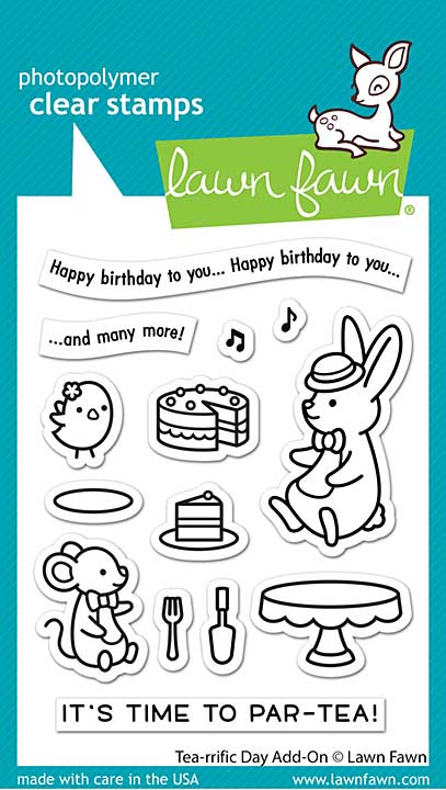 SO: Lawn Fawn Clear Stamps 3X4 - Tea-Rrific Day Add-On