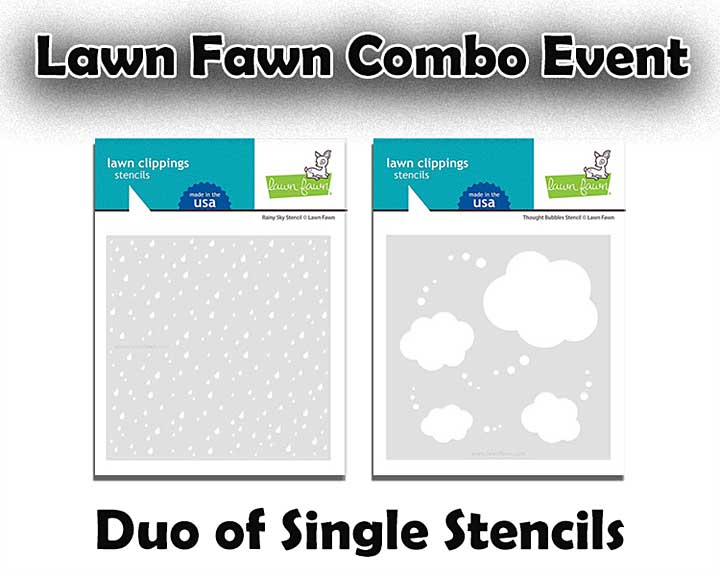 Lawn Fawn Combo - Duo of Single Stencils