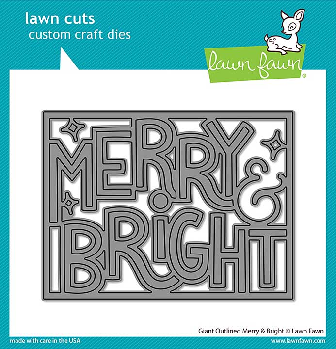 SO: Lawn Cuts Custom Craft Die - Giant Outlined Merry & Bright