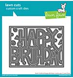 Lawn Cuts Custom Craft Die - Giant Outlined Happy Birthday Landscape