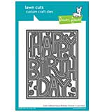 Lawn Cuts Custom Craft Die - Giant Outlined Happy Birthday Portrait