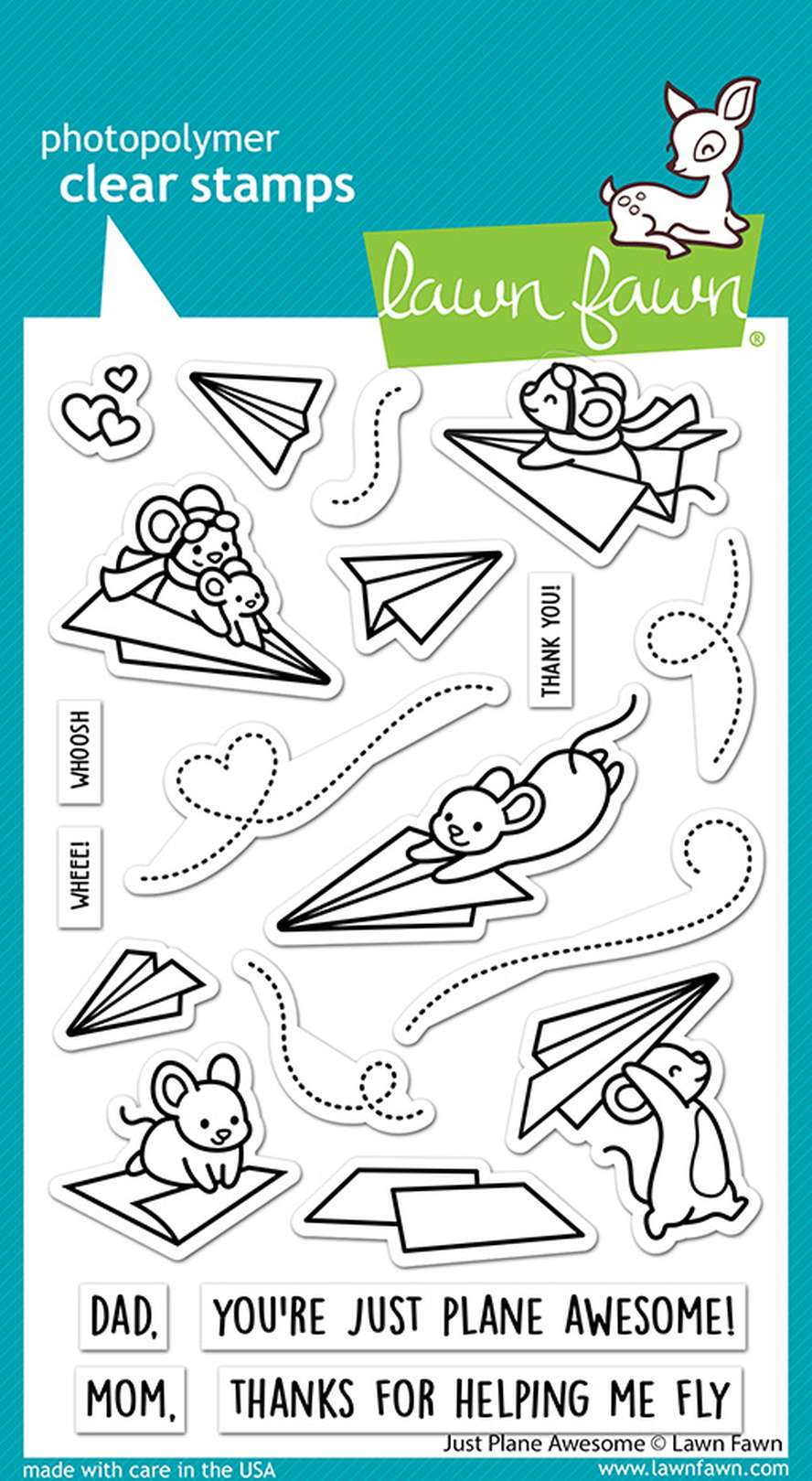 SO: Lawn Fawn Just Plane Awesome Clear Stamps (LF3130)