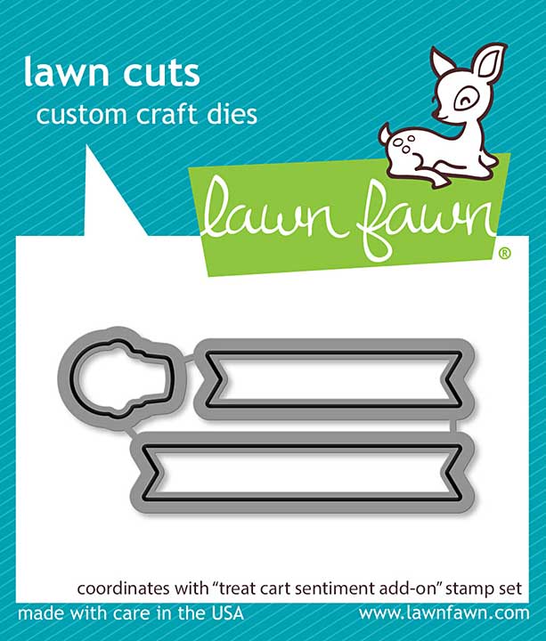 SO: Lawn Fawn Treat Cart Sentiment Add-on Lawn Cuts Dies (LF3414)