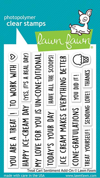 SO: Lawn Fawn Treat Cart Sentiment Add-on Clear Stamps (LF3413)