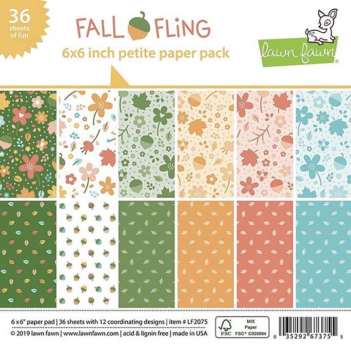 Lawn Fawn Fall Fling Petite 6x6 Inch Paper Pack