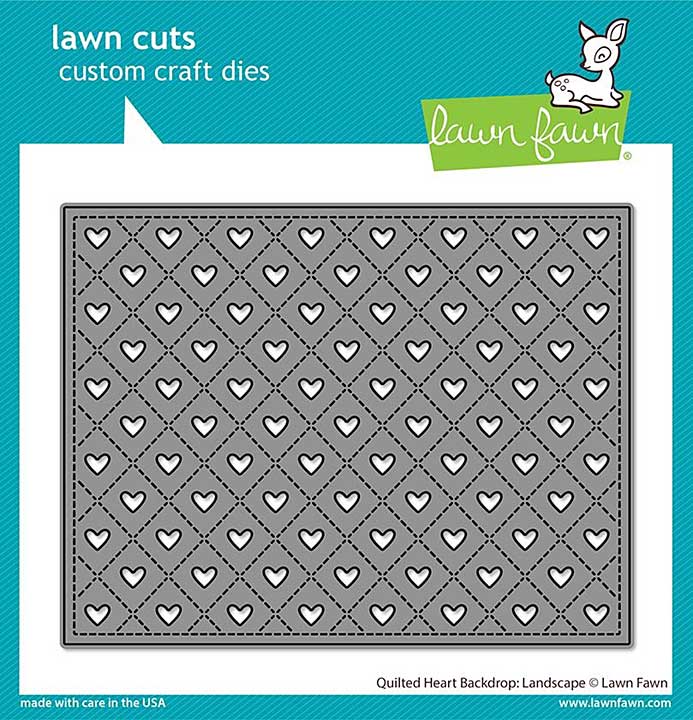 Lawn Fawn Quilted Heart Backdrop - Landscape Dies