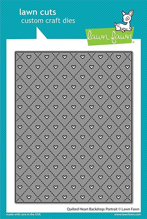 Lawn Fawn Quilted Heart Backdrop - Portrait Dies