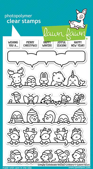 Lawn Fawn Simply Celebrate Winter Critters Clear Stamps