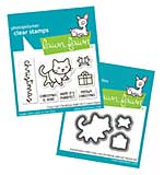 Lawn Fawn Cozy Cats Christmas Add-On Clear Stamps + Die Set