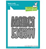 Lawn Fawn Giant Outlined Merci Lawn Cuts Dies