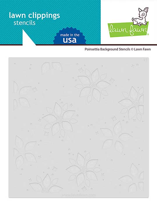 Lawn Fawn Poinsettia Background Lawn Clippings Stencils