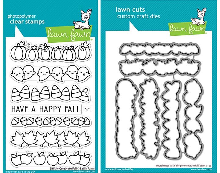 Lawn Fawn Combo - Simply Celebrate Fall Clear Stamps and Die Set