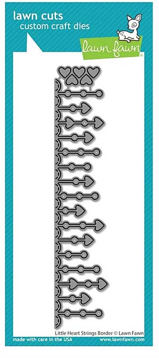 Lawn Fawn Little Heart Strings Border Die