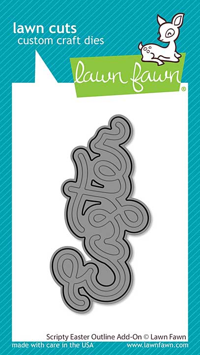 Lawn Fawn Scripty Easter Outline Add-On Lawn Cuts Custom Craft Dies