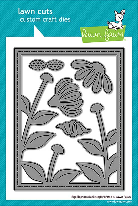 Lawn Fawn Big Blossom Backdrop Portrait Stand-Alone (Lawn Cuts Dies)