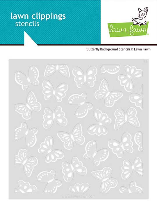 Lawn Fawn Butterfly Background - Lawn Clippings Stencils